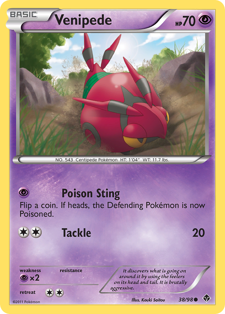 Venipede — illustrated card