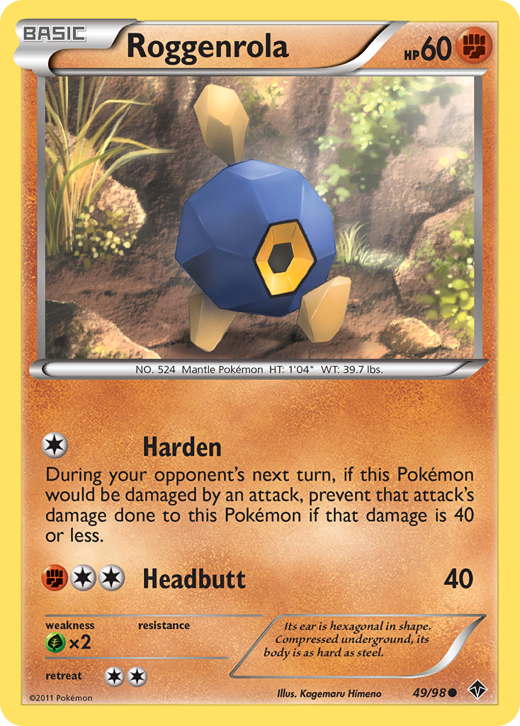 Roggenrola — illustrated card