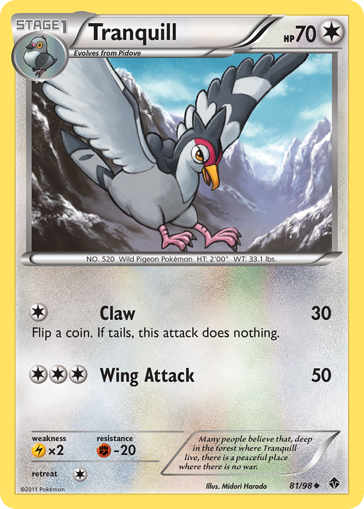 Tranquill — illustrated card