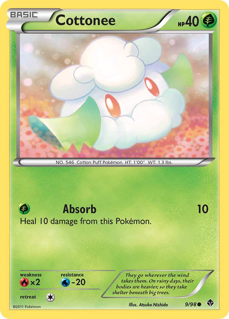 Cottonee — illustrated card