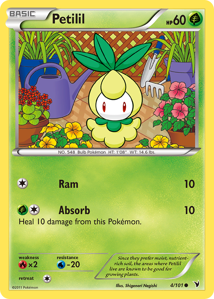 Petilil — illustrated card