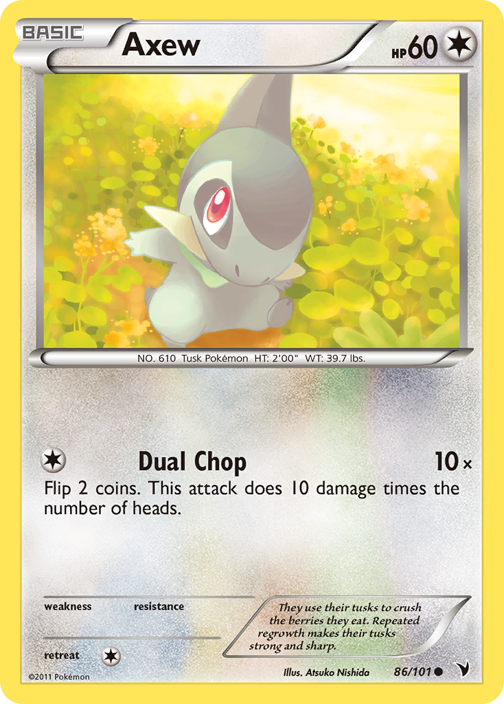 Axew — illustrated card
