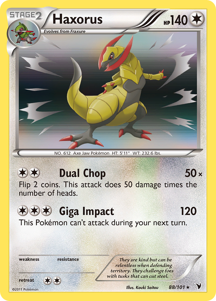 Haxorus — illustrated card