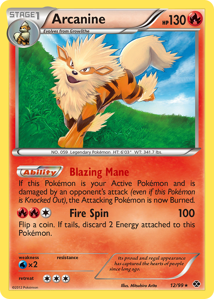 Arcanine — illustrated card