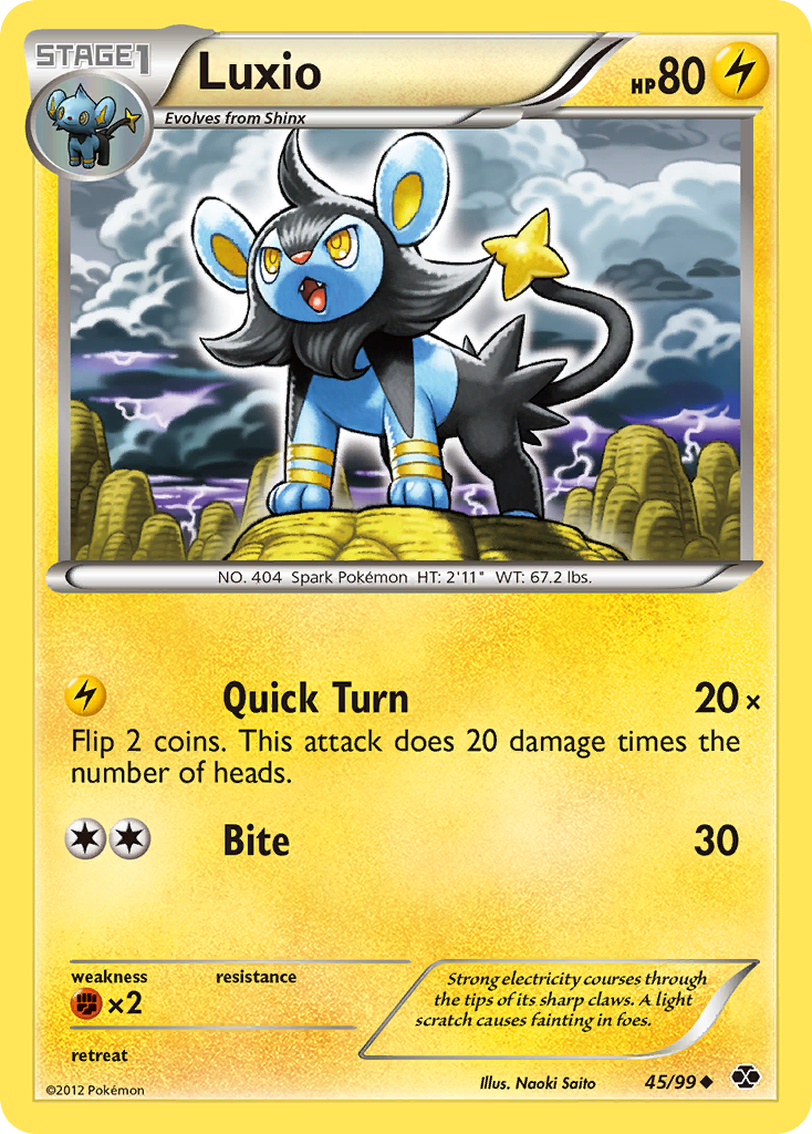 Luxio — illustrated card