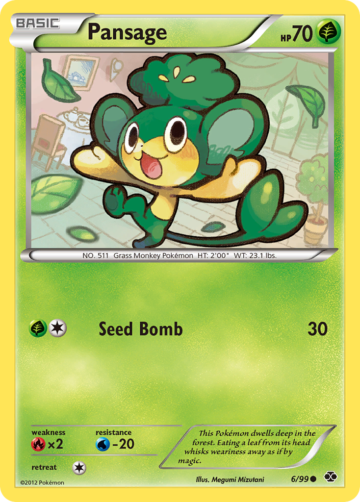 Pansage — illustrated card