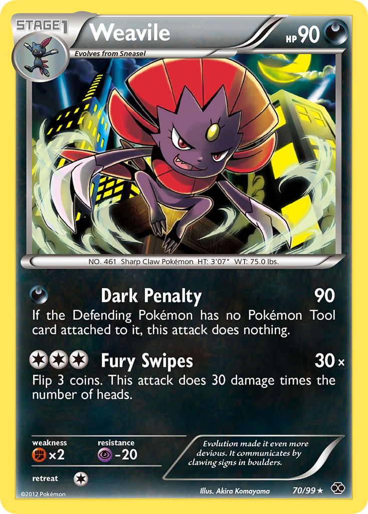 Weavile — illustrated card