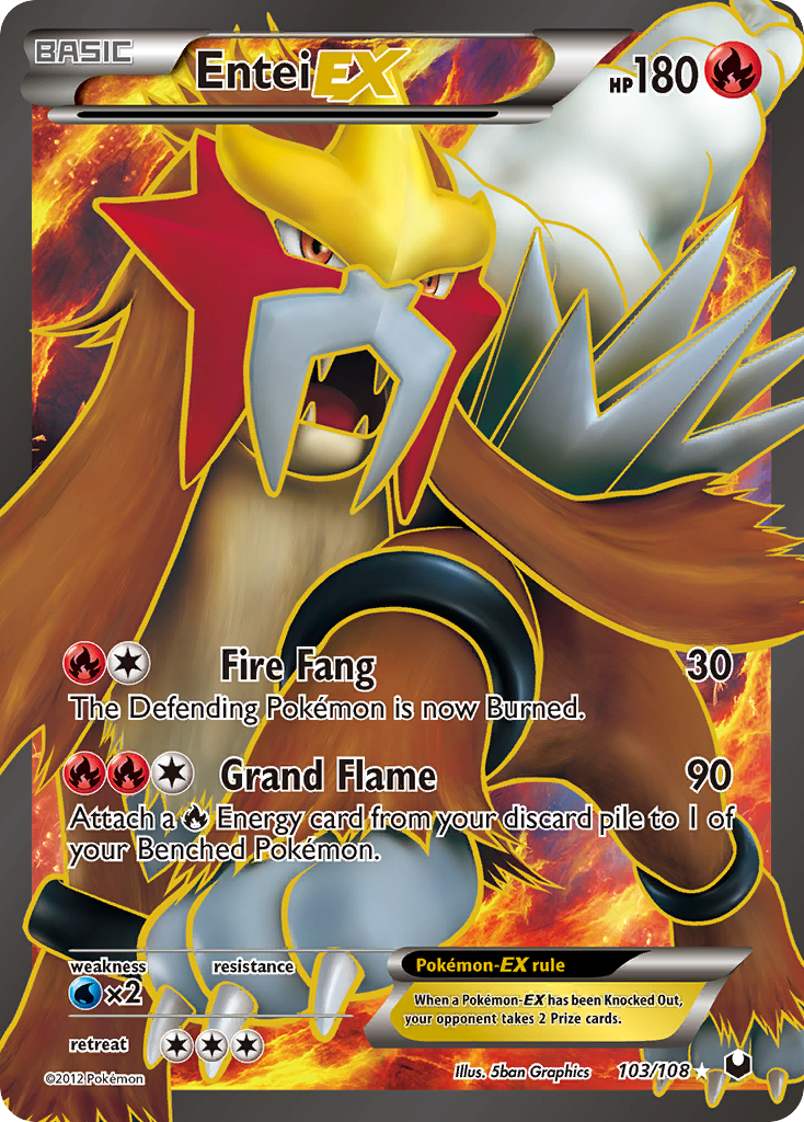 Entei-EX — illustrated card