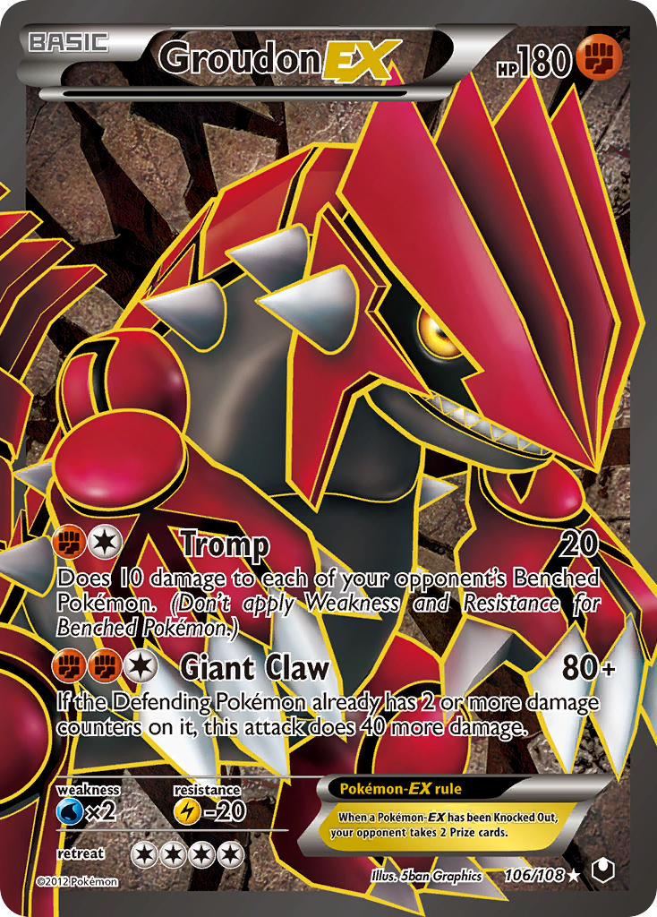 Groudon-EX — illustrated card
