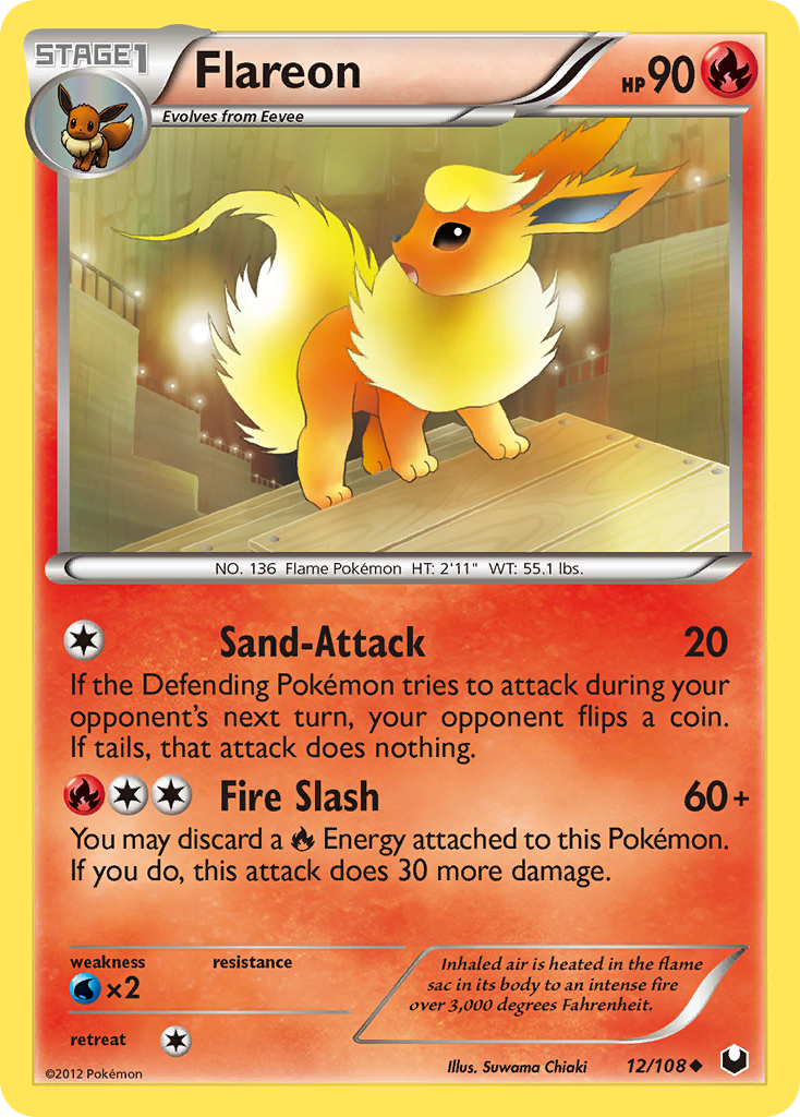Flareon — illustrated card