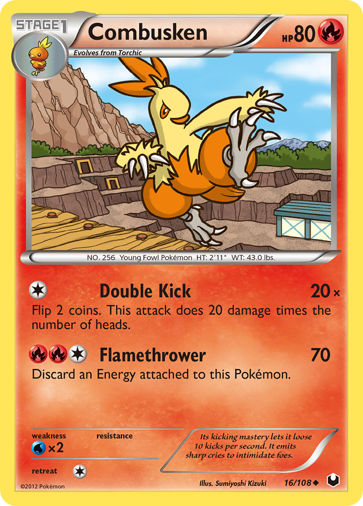 Combusken — illustrated card