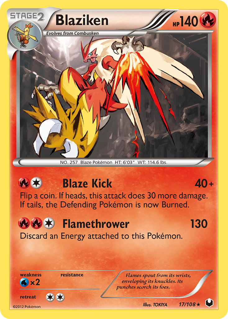 Blaziken — illustrated card