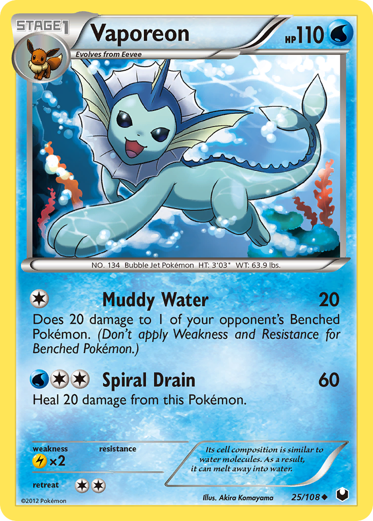 Vaporeon — illustrated card