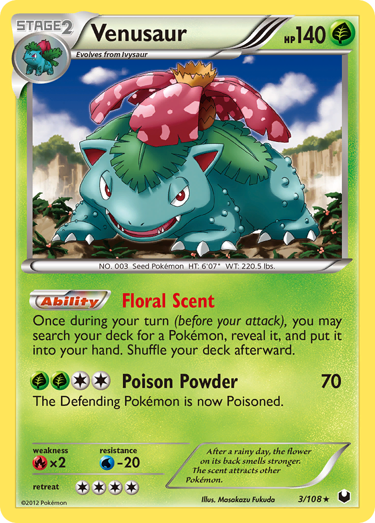 Venusaur — illustrated card