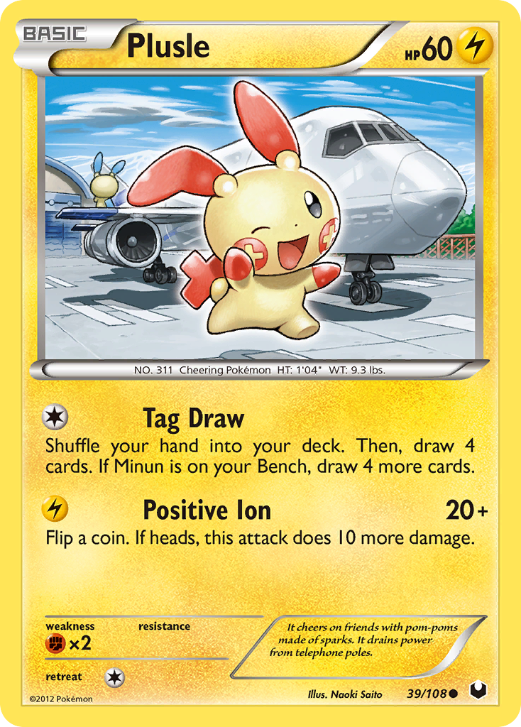 Plusle — illustrated card
