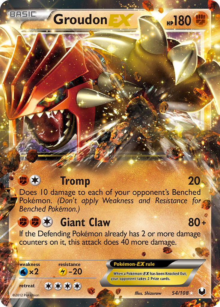 Groudon-EX — illustrated card