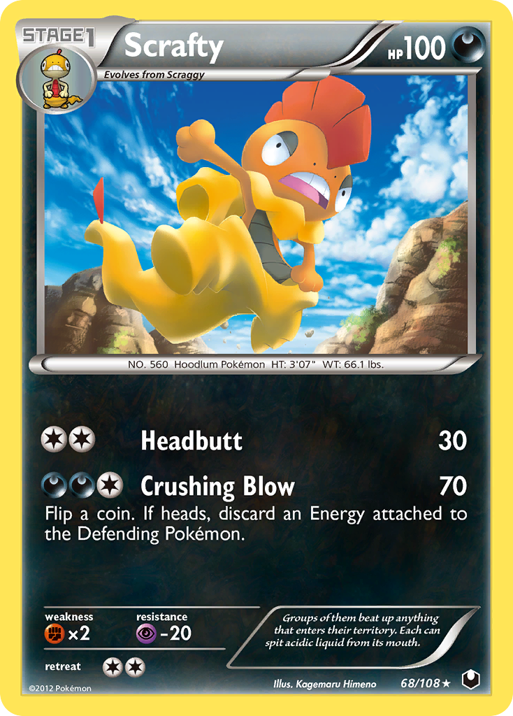 Scrafty — illustrated card
