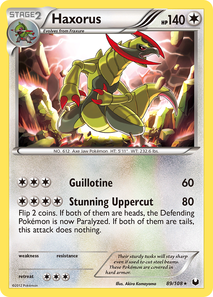 Haxorus — illustrated card