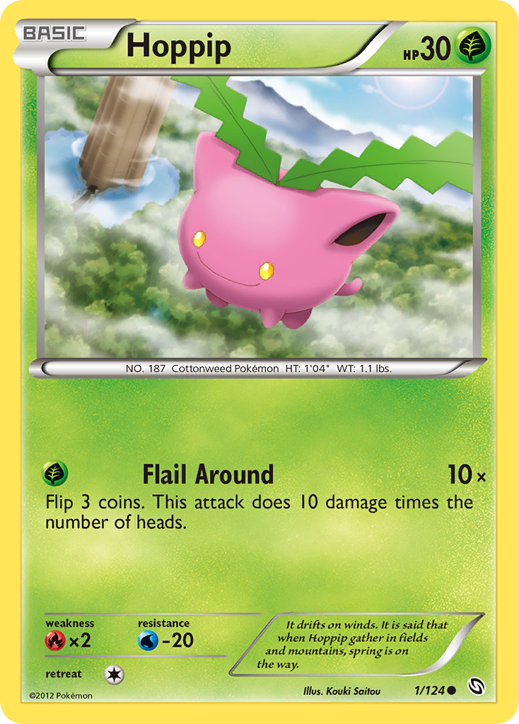 Hoppip — illustrated card