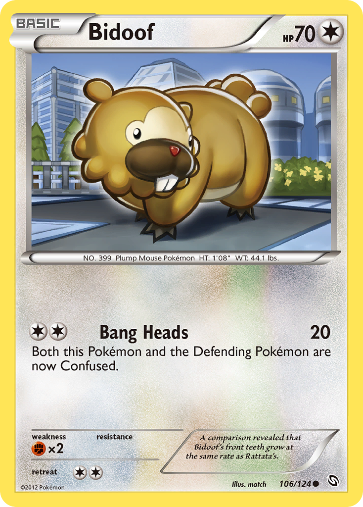 Bidoof — illustrated card