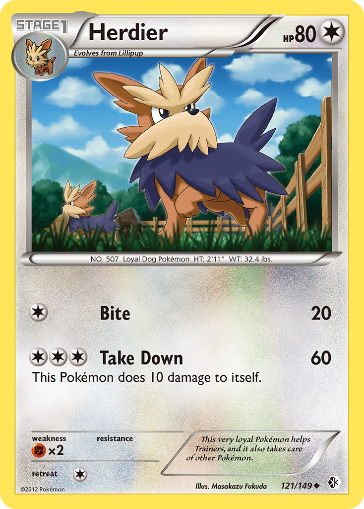 Herdier — illustrated card
