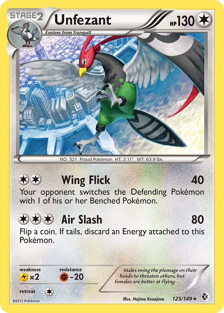 Unfezant — illustrated card