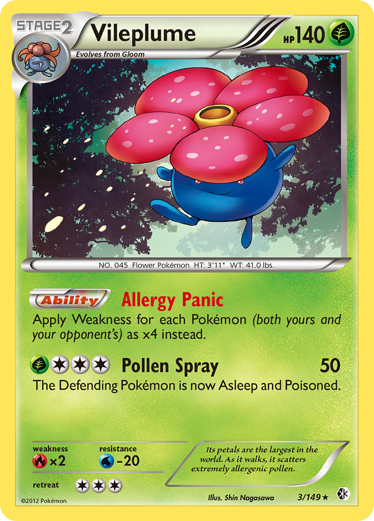 Vileplume — illustrated card