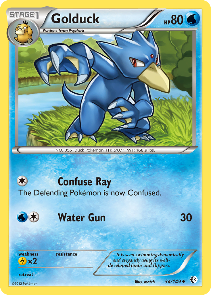 Golduck — illustrated card