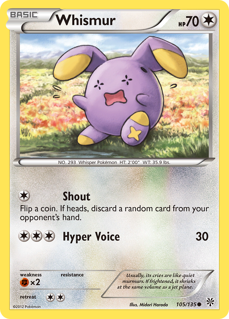 Whismur — illustrated card