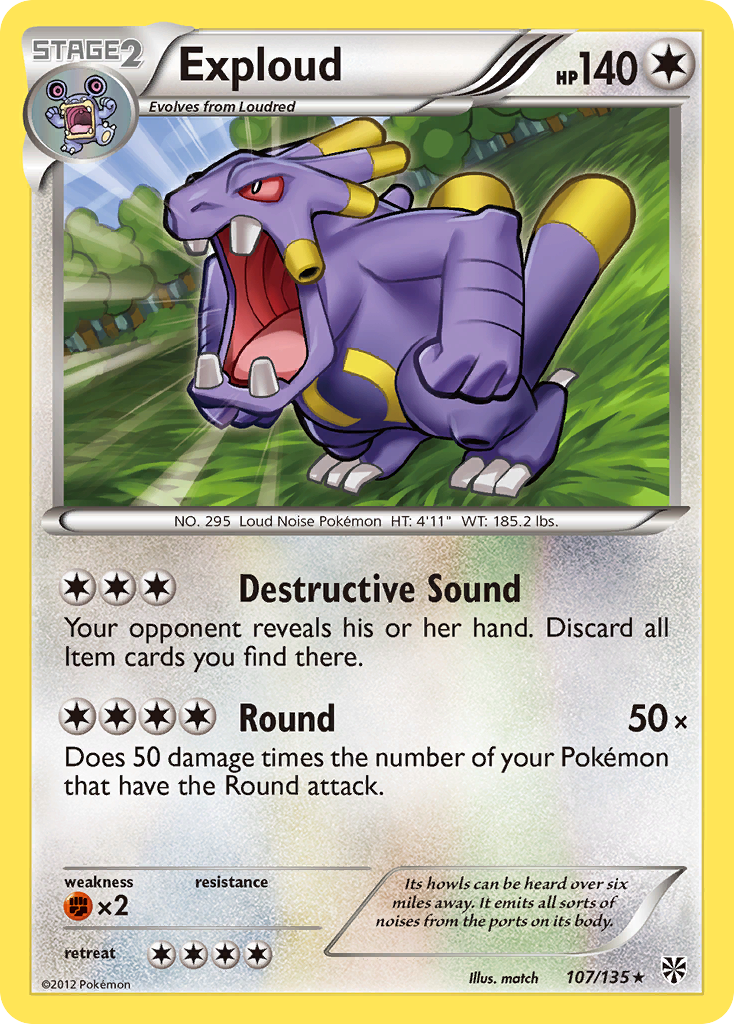 Exploud — illustrated card