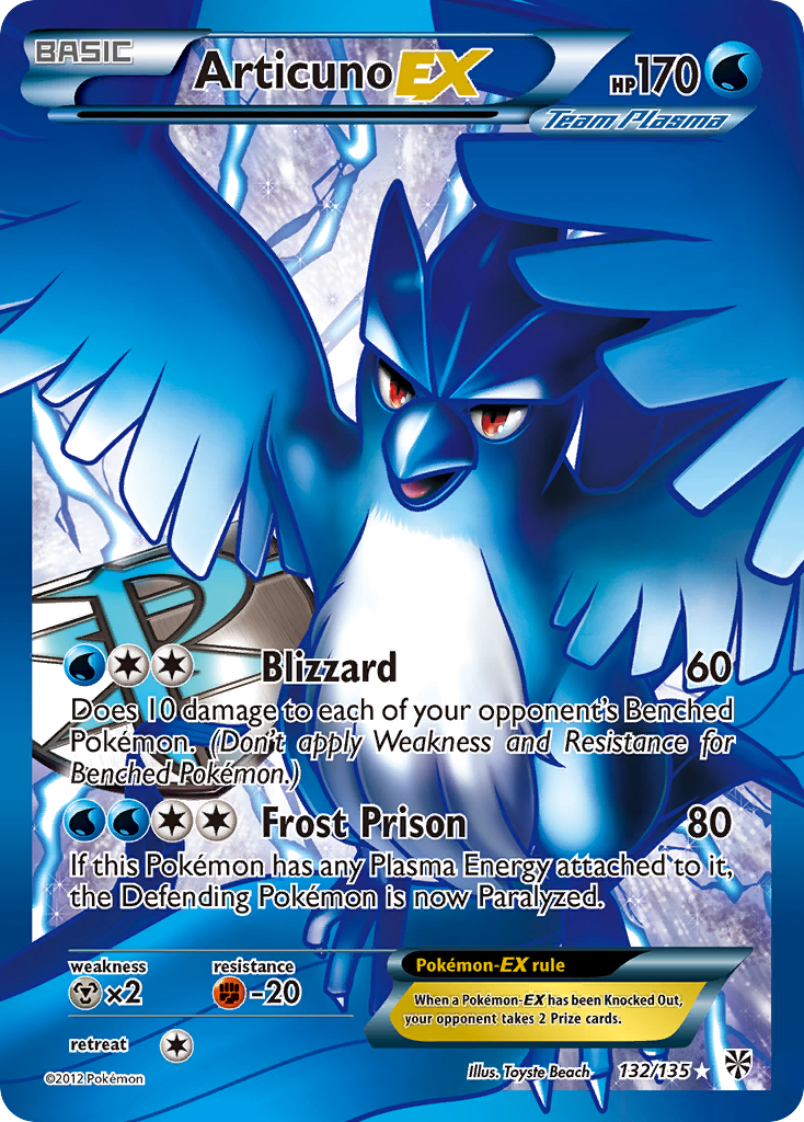 Articuno-EX — illustrated card