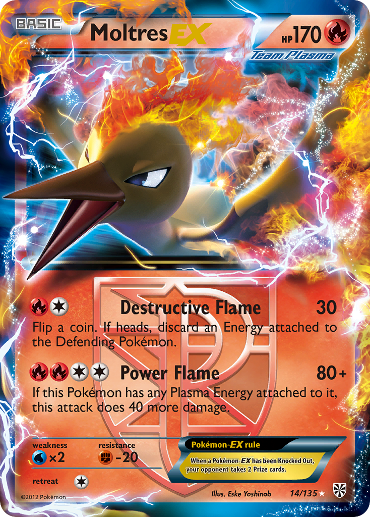 Moltres-EX — illustrated card