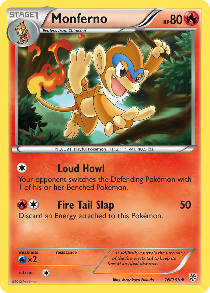 Monferno — illustrated card