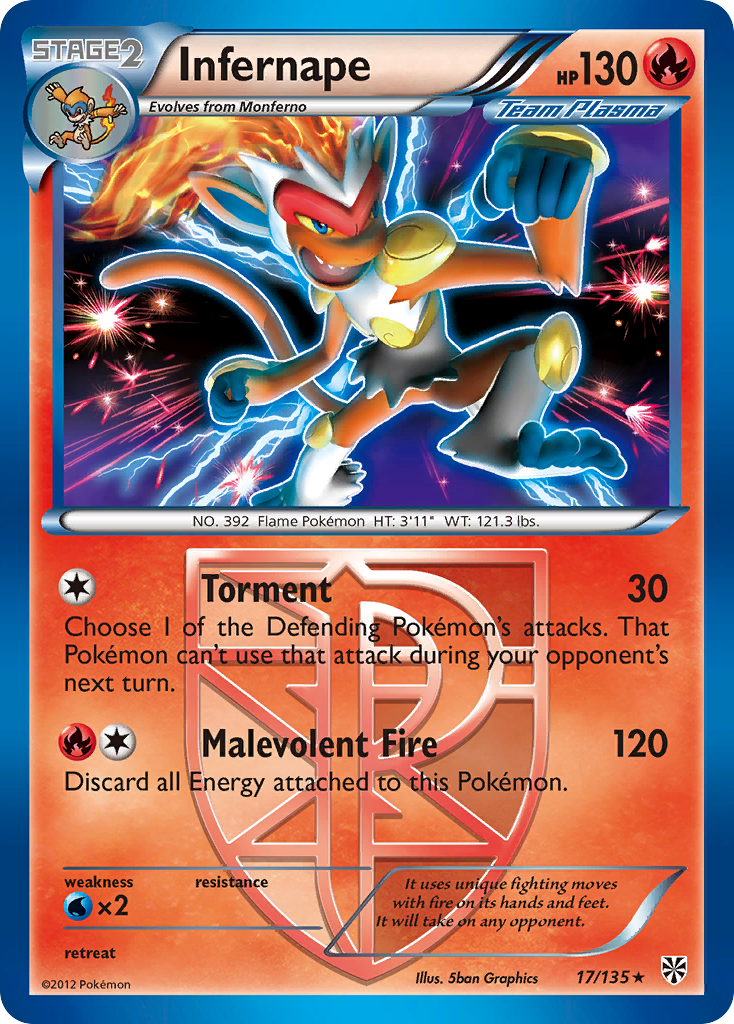Infernape — illustrated card