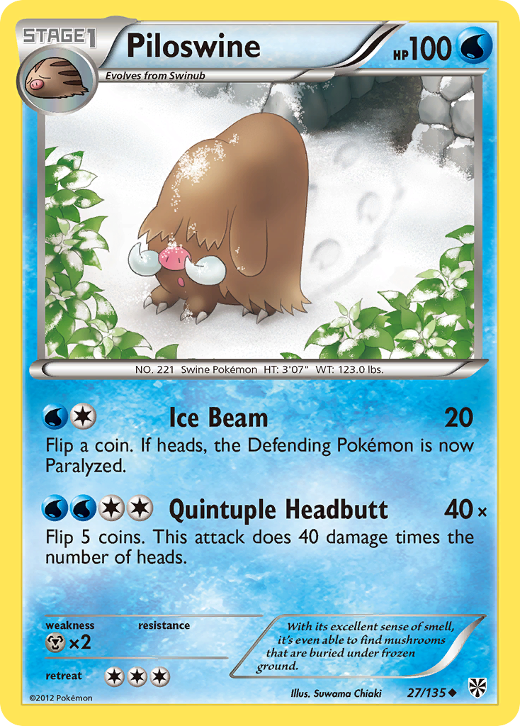 Piloswine — illustrated card