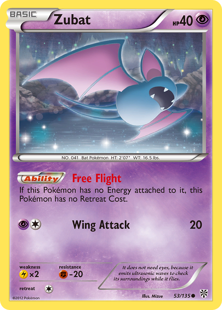 Zubat — illustrated card