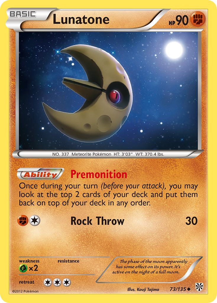 Lunatone — illustrated card