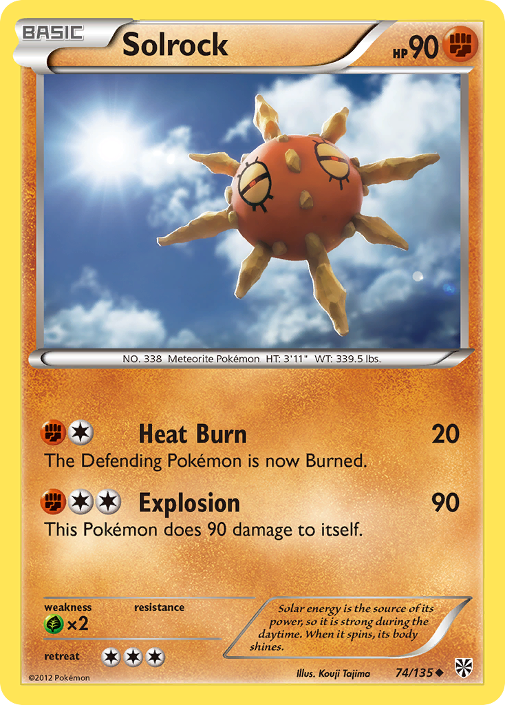 Solrock — illustrated card