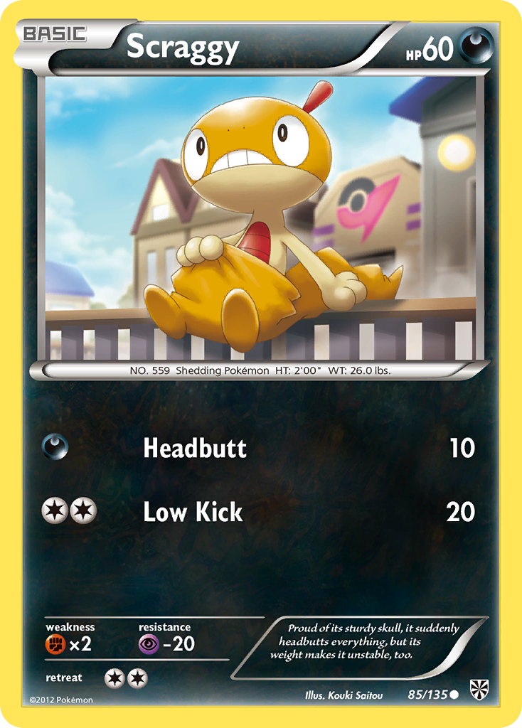 Scraggy — illustrated card