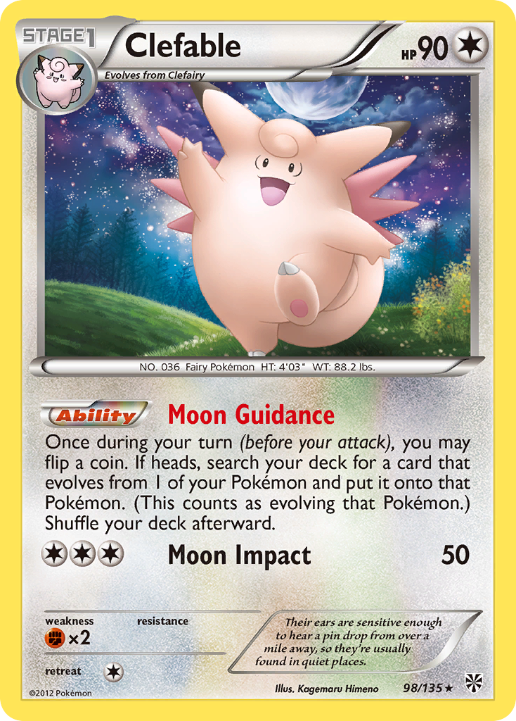 Clefable — illustrated card
