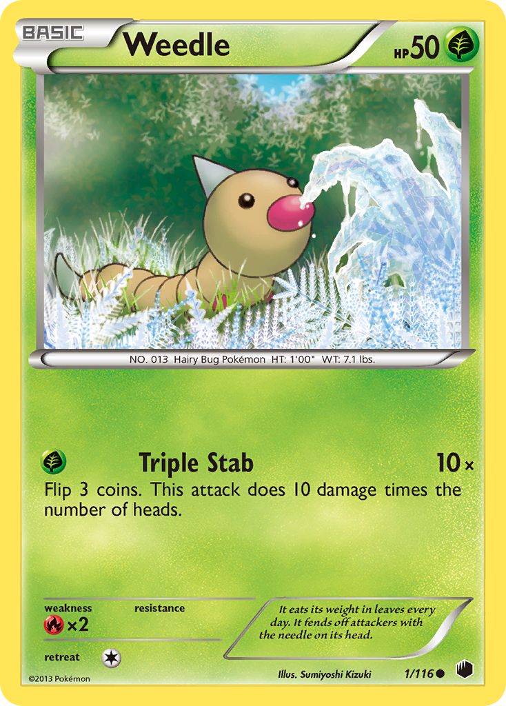 Weedle — illustrated card