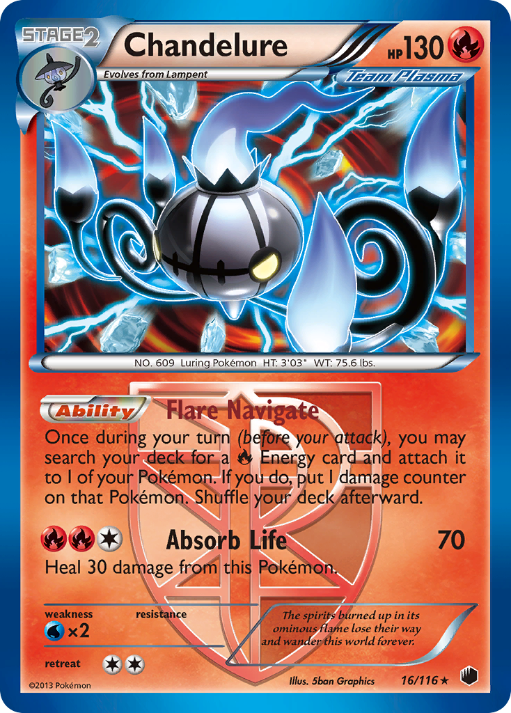 Chandelure — illustrated card