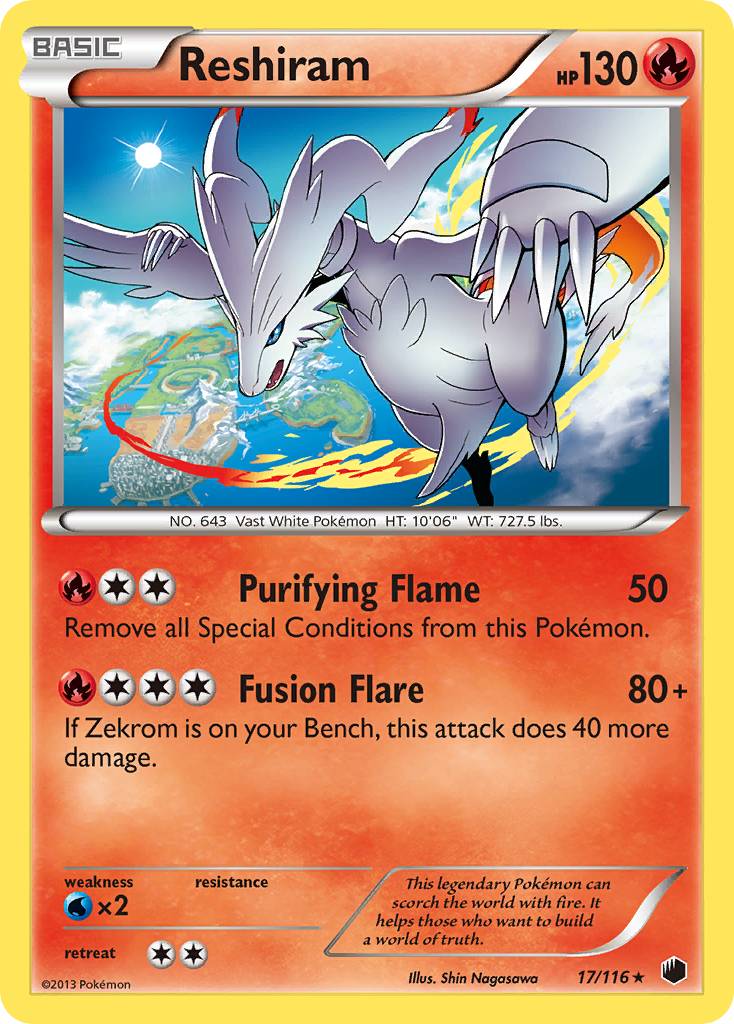 Reshiram — illustrated card