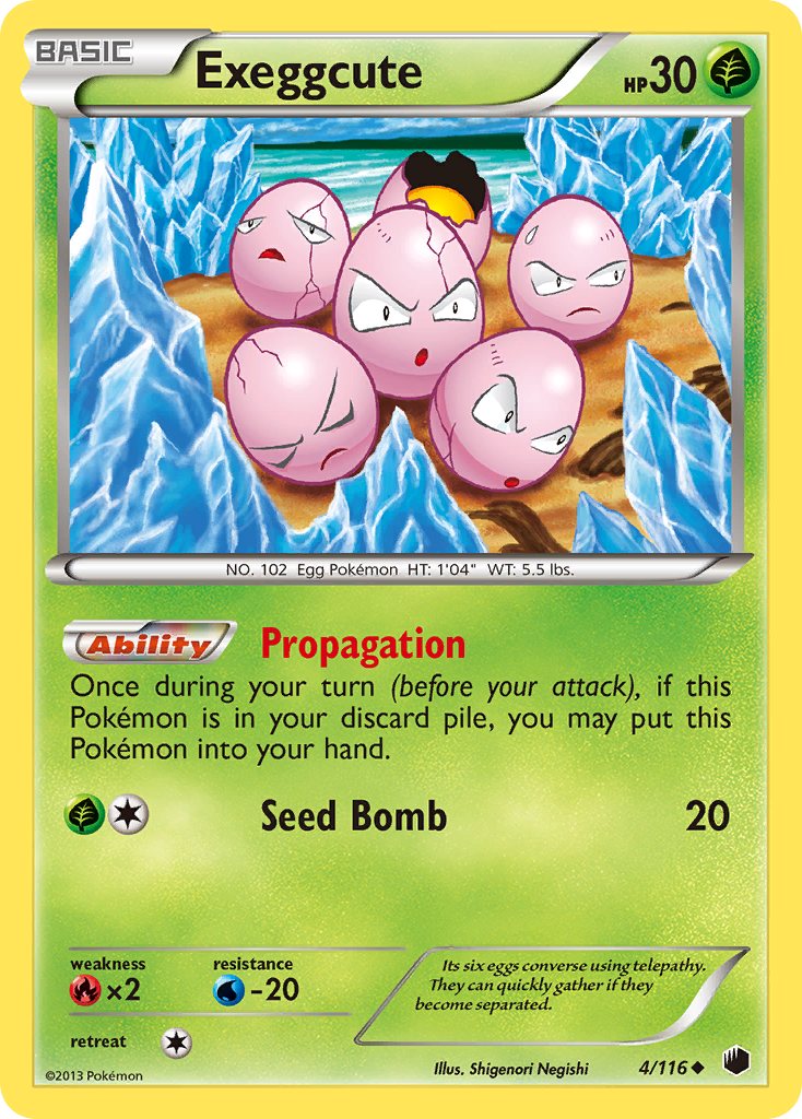 Exeggcute — illustrated card