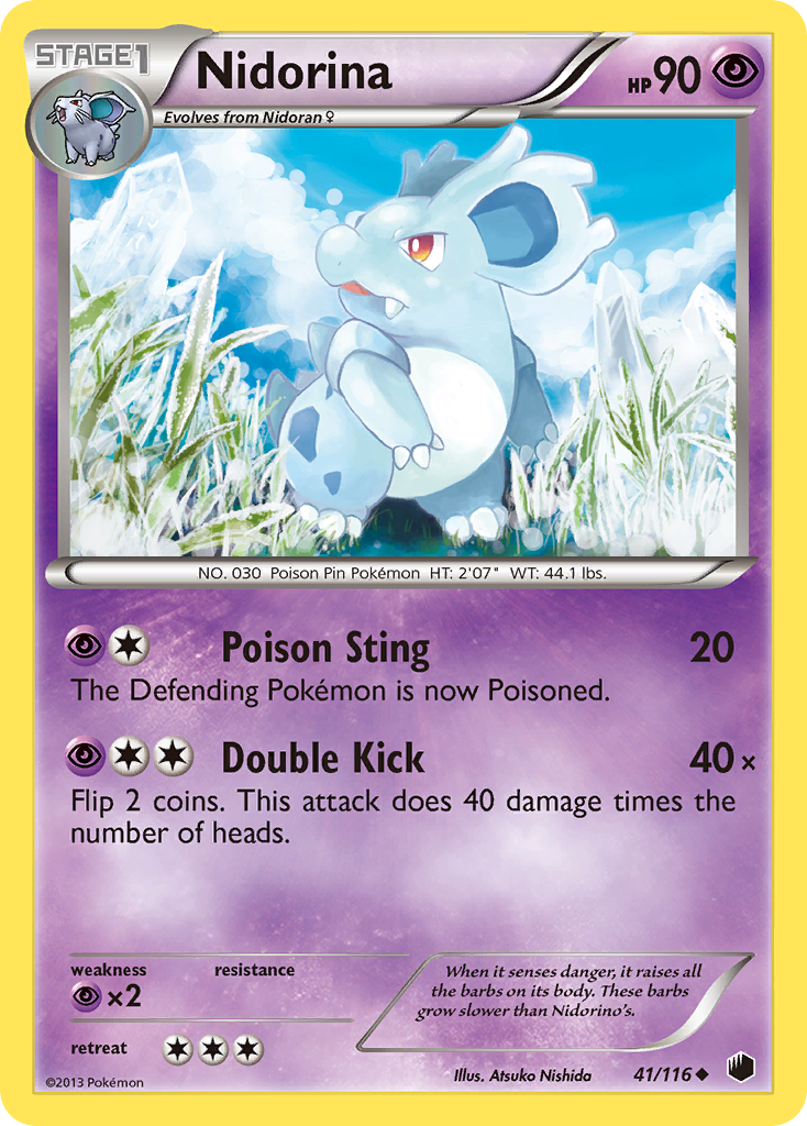 Nidorina — illustrated card