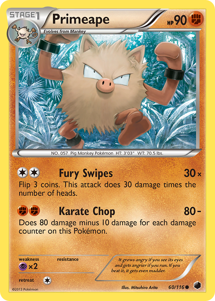 Primeape — illustrated card