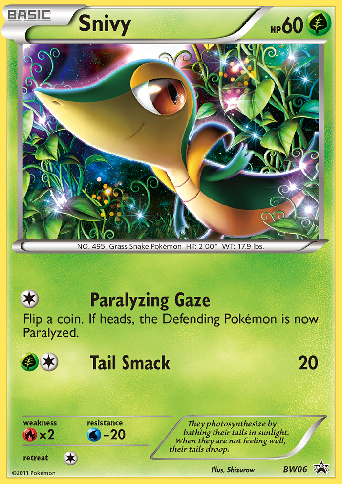 Snivy — illustrated card