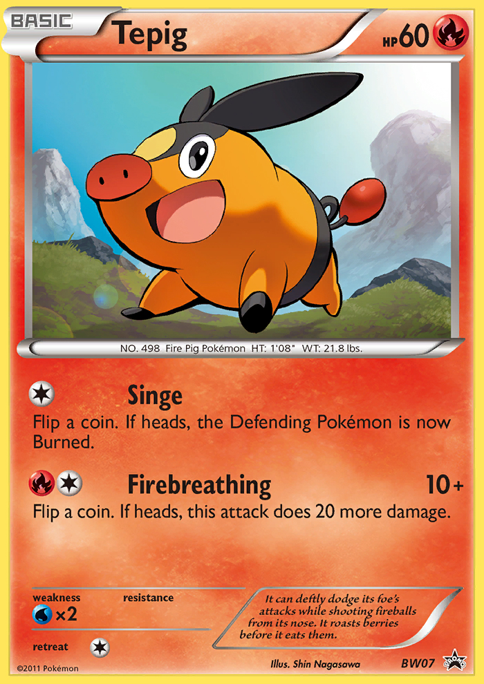 Tepig — illustrated card