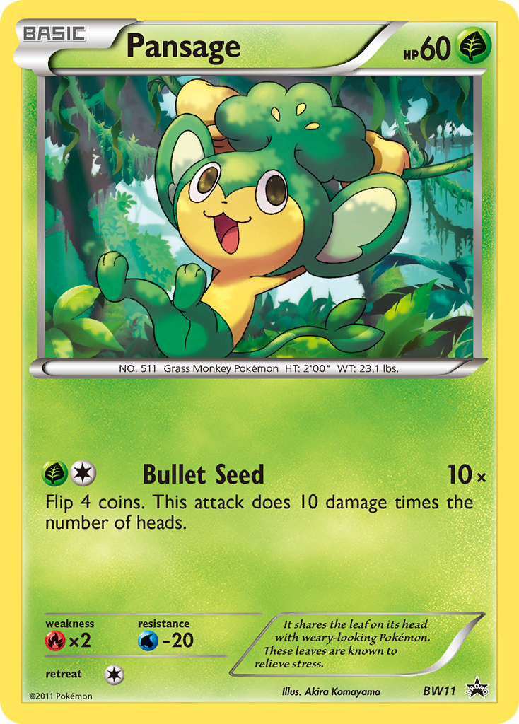 Pansage — illustrated card
