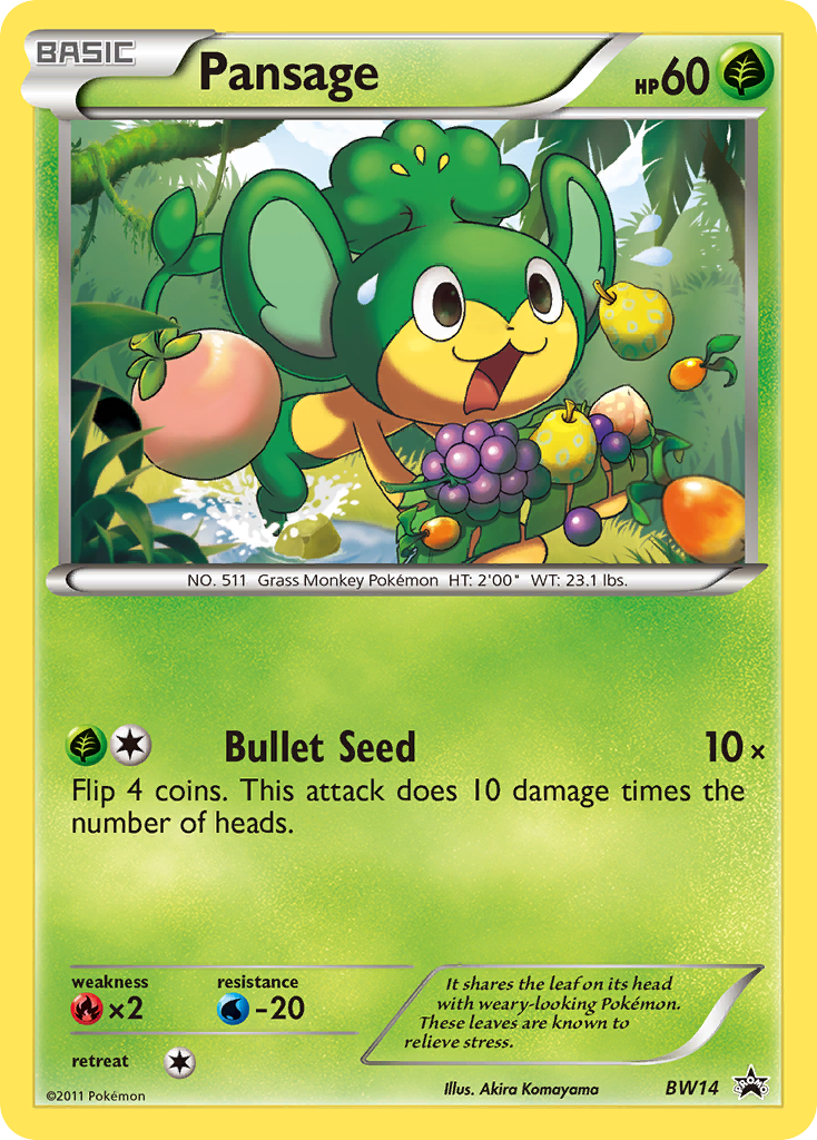 Pansage — illustrated card